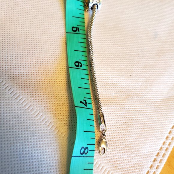 7.5" Stainless Steel Bracelet Just Married Charm - Picture 4 of 4